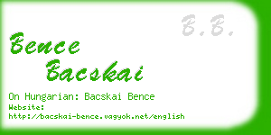 bence bacskai business card